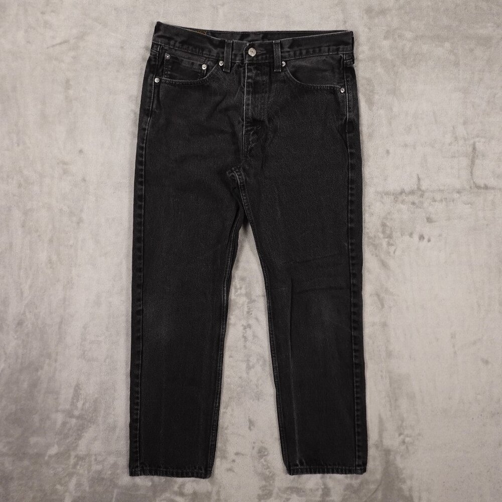 Levi’s Jeans 505 Regular Fit Straight – Women's W33 L32 Black Denim 100% Cotton